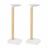 ynVISION.DESIGN Wooden Universal Speaker Floor Stands | 2 Pack | Pair | Speakers up to 22 LBS | Compatible with Sonos Era 300 | White