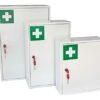 The Products Store Medical Cabinet - First Aid Storage Key Lock Safe with Internal Locking Shelf (Medium)