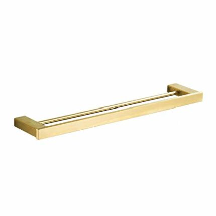 N/A Single Double Towel Bar Stainless Steel Brushed Gold Towel Rail for Bathroom Hardware Single Bar Holder Toilet Towel Rack