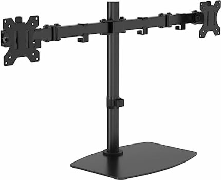Vision VFM-DSDB Multimedia Stand Black Flat Panel – Stand for Multimedia Stand, Black, Steel, Flat Panel, 16 kg, 33 cm (13 inches)