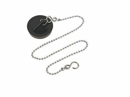 2 x Kitchen Sink Plug Stainless Ball Chain with S Hook 37
