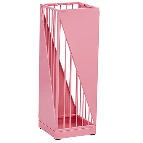 FBITE Umbrella Stands,Hollow Carved Umbrella Holder, Floor Standing Umbrella Stand with Drain Hole & Four Hooks, Home Office Entryway Decor Umbre