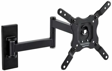 Amazon Basics Full-Motion TV Wall Mount For 12-Inch (30.5 cm) to 40-Inch (101.6 cm) TVs and VESA 200 x 200, Black