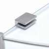 BSM Marketing 250mm x 250mm (10”x10” approx.) 8mm Thick Toughened Safety Glass Corner Shelf With Stainless Steel Rail And Wall Brackets Bathroom