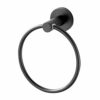 Stainless Steel Bathroom Towel Ring, Wall Mounted Bathroom Kitchen Towel Hanger Hand Towel Holder (Matte Black)