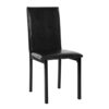 WALNUT Furniture 5 Piece Metal Dining Set Includes 1 Faux Marble Top Dining Table + 4 Black Dining Chair Seats