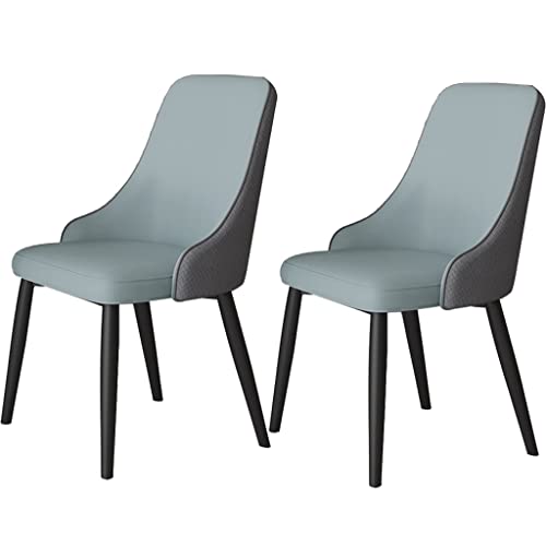 Kitchen Dining Room Furniture Chairs Kitchen Dining Chairs Set Of 2 Water Proof PU Leather Chairs with Black Legs Soft Padded for Living Room Bed