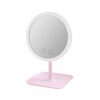 QUANJJ LED Light Makeup Lamp 10X Magnifier Battery Portable Hand Vanity Glass Mini Bathroom Cosmetic Bath Suction Cups