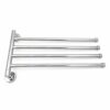 HIGOH Towel Rack Chrome Stainless Steel Towel Racks,Swivel Towel Rail,Bath Rack Wall Mounted Towel Rack Holder,With 4 Swivel Bars Bathroom Hardwa
