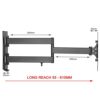 Intec brackets – Longest 610mm Reach Ultra Slim Fitting Strong Cantilever tilt and swivel TV wall mount bracket fits most TV’s 26 – 40 inch with