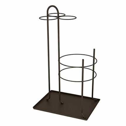 WALNUTA Metal Umbrella Stand, Free Standing Storage Rack, Cane Walking Sticks Holder, Black