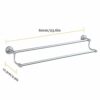 Towel Rack Wall Mounted Towel Rail Aluminum Double Towel Bar Multi Function Rustproof Bathroom Kitchen Accessories Drilling Installation 60cm
