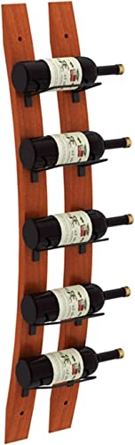 Wall-Mounted Hanging Shelf Wine Rack Bottle Holder,Wine Storage Wall Racks 5 Bottles Wine Holder Farmhouse Wall Decor for Kitchen Dining Room Bar