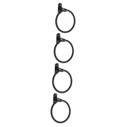 Towel Holder 4pcs Ring for Hanger Bathroom Wall-mounted Mount Metal Rack Hand Hanging Hangers Reliable Wall Holder Round Kitchen Storage Accessor