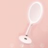QUANJJ Dressing Makeup Portable Double-Sided Portable Desktop Handle LED with Light Fill Light to Send Girls