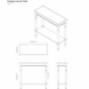 Premier Housewares Grey Wall Mounted Table Console Table Narrow 2-drawer Console Table Console Tables For Hallway Slim Dimensions H30 x W80 x D80