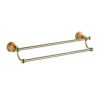 HIGOH Towel Racks, Towel Rail for Bathroom,European-Style Double-Bar Hand Towel Holder,Bath Hand Towel Holder,Bathroom Double Rack,Antique Hangin