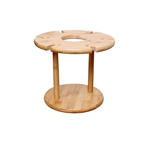 DLOETT Wine Glass Holder Tabletop Wine Glass Drying Racks Camping For 6 Glass And 1 Wine Bottle