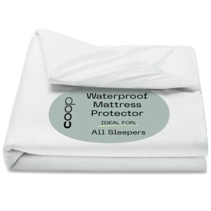 Coop Home Goods Ultra Luxe Bamboo Derived Viscose Rayon Mattress Pad Protector Cover - Cooling Waterproof Hypoallergenic Topper King White