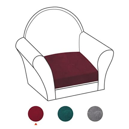NiCoLa Chair Sofa Slipcover, Sofa Cushion Cover, Super Stretch Sofa Covers for Living Room Furniture Protector (1 Seater, Wine Red)