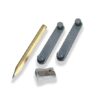 Centre Finder Line Scriber Marking Gauge Scribing Woodworking Tool 2 Pack plus Pencil and Sharpener, Grey, 50mm