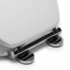 Croydex Flexi-Fix Lucerne Always Fits Never Slips Slow Close Toilet Seat, Wood, White, 45 x 37.8 x 6 cm