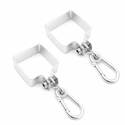 GreenTouch Set of 2 Rocking Hooks Square 9 x 9 cm for Stable Function of Swings Training Equipment Hammocks Tree Hooks, Set of 2