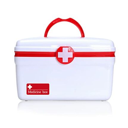 XiXiRan Medicine Box Home Pharmacy Cabinet Portable First Aid Box Multifunctional Medicine Cabinet Double Layer Medicine Cabinet First Aid Box fo