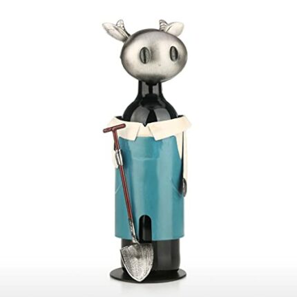 LUKEO Wine Rack Vintage Pickup Cow Wine Bottle Holder Statue or Decorative Wine Holder Champagne Whisky