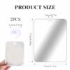 2 Pcs Shatterproof Fogless Shower Mirror, 7" x 5" Large Fog-Free Mirror For Shaving Makeup Unbreakable Deluxe Plexiglass Anit-Fog Shower Mirror f