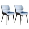 Kitchen Dining Room Furniture Chairs Modern Kitchen Dining Chairs Set Of 2，Water Proof PU Leather Side Chair with Carbon Stee Legs Kitchen Living