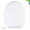 Mass Dynamic Soft Close Toilet Seat with Quick Release for Easy Cleaning Toilet Seats, Easy Top Fixing with Adjustable Hinges, Standard Oval Toil