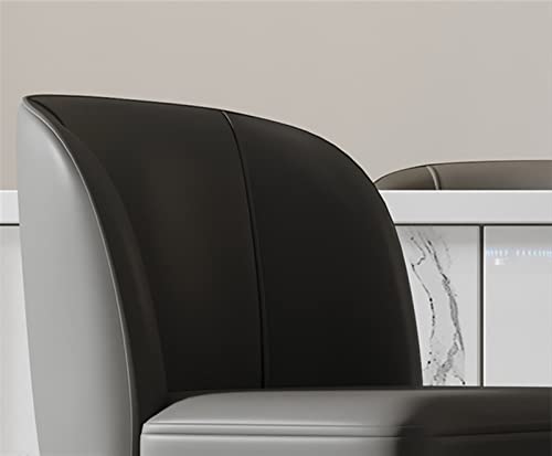 ADEADE Orange Barstools Swivel Bars Chair Bar Set of 2 with Back Kitchen Island Bar Stools Counter Height Nappa Leather Black Metal Legs for Pub