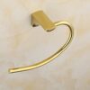 SLNFXC Towel Holder Gold Non Perforated Semicircle Towel Ring Bathroom Towel Rack Stainless Steel Towel Rack Bathroom Pendant
