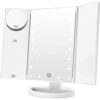 JARAGAR Light Up Mirror, 10X Magnifying 22 LED Vanity Mirror with Touch Sensor Dimming, Portable Make Up Mirror 360°Adjustable Rotation, Dual Pow