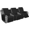 Easy-Going Loveseat Recliner Cover with Console, Reversible Couch Cover for Living Room, Split Sofa Cover for Each Seat with Elastic Straps for K