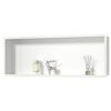 Bernkot Stainless Steel Shower Niche 12" X 12" White Rimless No Tile Needed Recessed Shower Shelf for Bathroom Storage