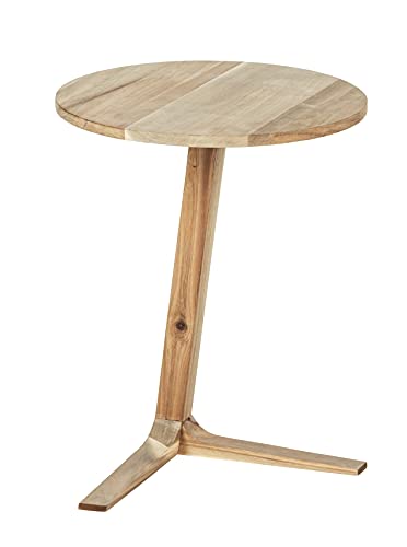 WENKO Side Table, Wood, Natural, 40 x 50 x 40 cm