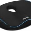 Ajiteogy Memory Foam Seat Cushions,Innovative Hemorrhoid and Tailbone Pain Relief Cushion with Scientific Backhole Design,Non-Slip Memory Foam Bu