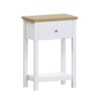 Vida Designs Arlington Console Table Shelf Hallway Side End Dressing Table MDF (White, 1 Drawer)