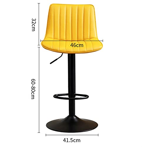ADEADE Modern Bar Stools Set of 2 Counter Height Barstools with Backs Swivel Adjustable High Bar Chairs with Backrest PU Leather Swivel Bar Stool