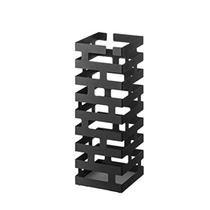LSDJGDDE Home Metal Wind Umbrella Rack Umbrella Storage Rack Simple Hotel Decoration Umbrella Bucket (Color : Argento, Size : 15x15x49CM)
