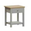 Vida Designs Arlington 1 Drawer Side Table Living Room End Sofa Coffee Laptop Tea Table (Grey)