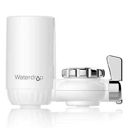 Waterdrop WD-FC-04 NSF Certified 1200L Long-Life Faucet Filtration System, Tap Water Filter with Ultra Adsorptive Material, Reduces Chlorine, Tas