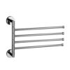 HIGOH Towel Racks, Towel Rail for Bathroom,Copper Hand Towel Holder,Swivel Towel Bar,Bathroom Folding Shelf Multi-Function Rotating Towel Holder