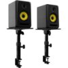Audibax Neo STM-15 - Speaker Desk Stand - Studio Monitor Stand - Height Adjustable from 22.4 to 29.7 cm - Adjustable Angle up to 10° - Universal