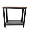 KOVOME Industrial Console Table for Living Room with Mesh Shelves, Side Table, Corridor, Hallway, 23.6"x 11.8"x 23.6"