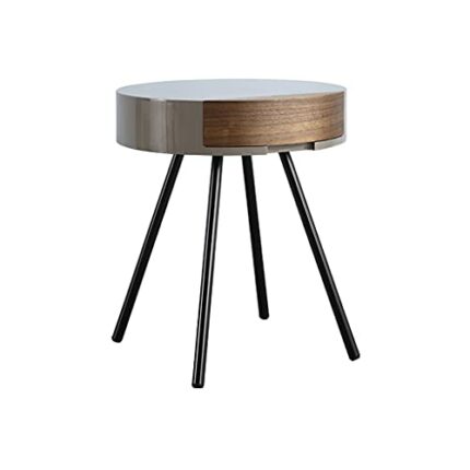 LIRUXUN Nordic Bedside Table Round Corners A Few Sides Sofa Side Table Minimalist Small Side Cabinet Bedroom Bedside