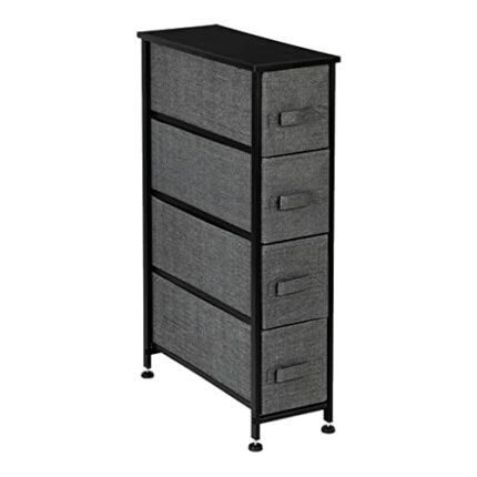 FGHOEV Light Gray Storage Cabinet, Non-woven Fabric Box, 4-layer Storage Cabinet, Easy To Assemble