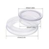 2 Pieces Umbrella Hole Ring Plug Plastic Ring Plug Cover for Glass Outdoors Patio Table,Garden Shop Deck Yard (White)